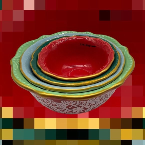 Pioneer Woman ~ Set Of 4 Nesting Measuring Bowls ~ Vintage Floral Kitchenware - Picture 16 of 16